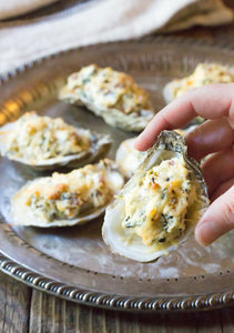 Three-Cheese Baked Oysters